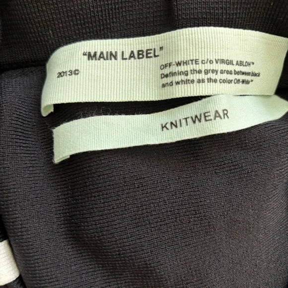 Off-White Black Dress with White Accents